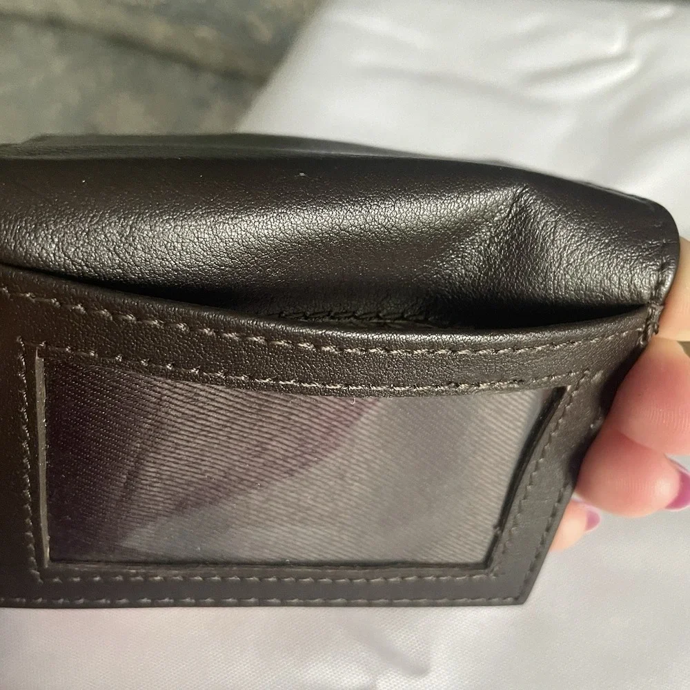 Gold Coast Men's Dark Brown Leather Slim Wallet/Card Holder Bifold
